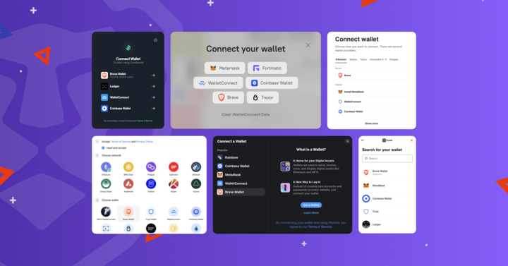 brave's tweet photo. Crypto wallet prompts come in many shapes and sizes. Today you’ll find Brave Wallet integrated in hundreds of DApps. And we aren’t slowing down— our goal is to be in every major DApp so that we can bring Brave’s superior security and ease of use to all of Web3! https://t.co/QtRqt1ryR0