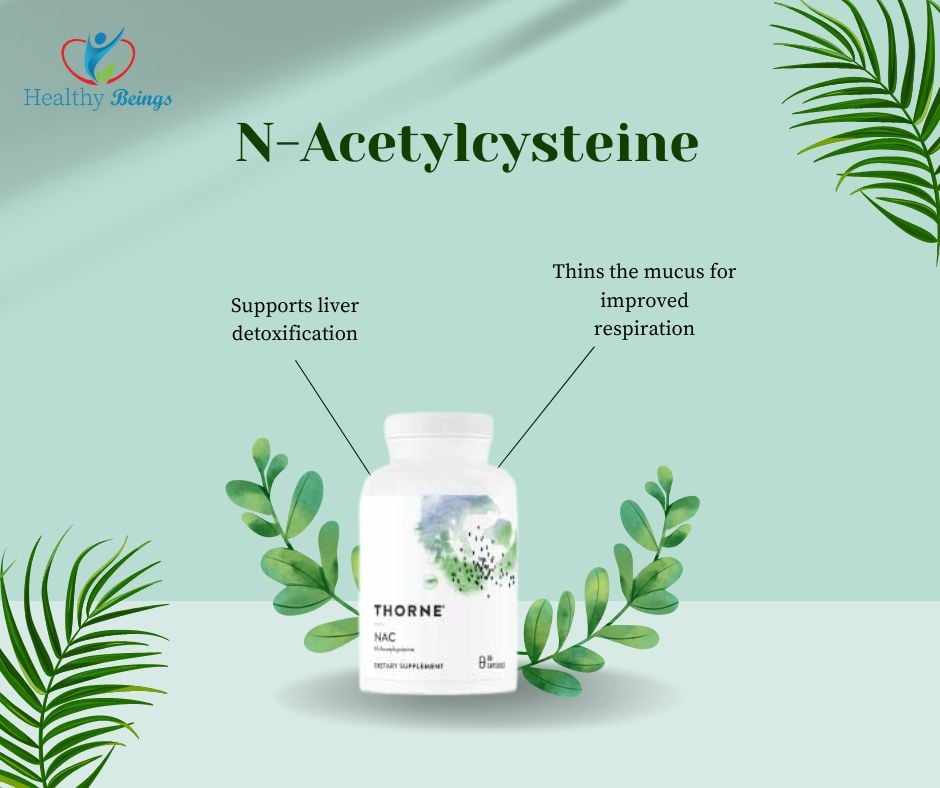 _HealthyBeings's tweet photo. Product Highlight: "A potent antioxidant that supports liver detoxification and thins the mucus for improved respiration* NAC (N-Acetylcysteine) is a potent amino acid that increases glutathione levels (for liver detoxification)." https://t.co/ynwN0Ar8MN