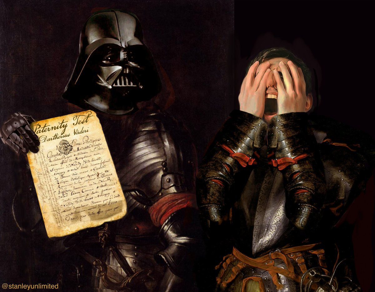 PATERNITY TEST  by @stanleyunlimited                                   #Starwars #DarthVader #LukeSkywalker #Iamyourfather