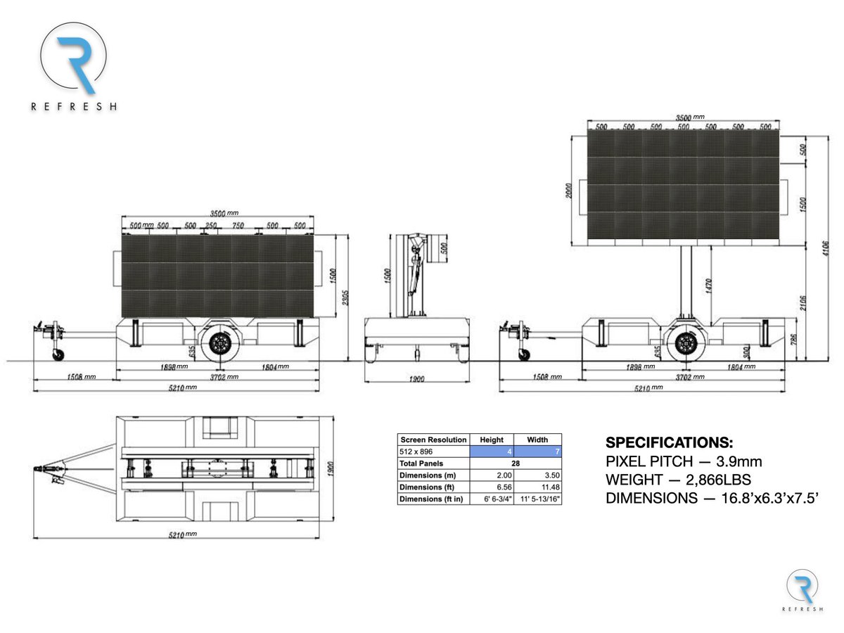 RefreshLED's tweet image. Excited to announce we will be offering our 6.5’x11.5’ Trailer design for bookings *Mid to Late 2023 — Locations: NYC, NY - Philadelphia, PA - Charlotte, NC - Washington, DC - ATL, GA - Jacksonville, FL - Orlando, FL - Tampa, FL - Miami, FL
#mobileledscreen #LEDwalls #LEDscreens