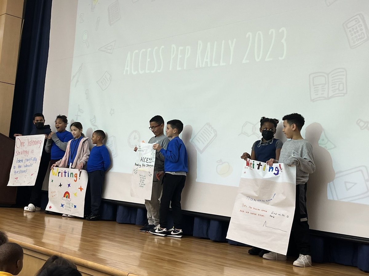 VP_NRodrigues's tweet image. ACCESS  Pep Rally!  Our students are ready to show their listening 👂 speaking 🗣️ reading 📖 and writing ✍️ skills on @WIDA_UW ACESS assessment. #trendthepositive #wecandoit @frps_Letourneau @ELLs_frps