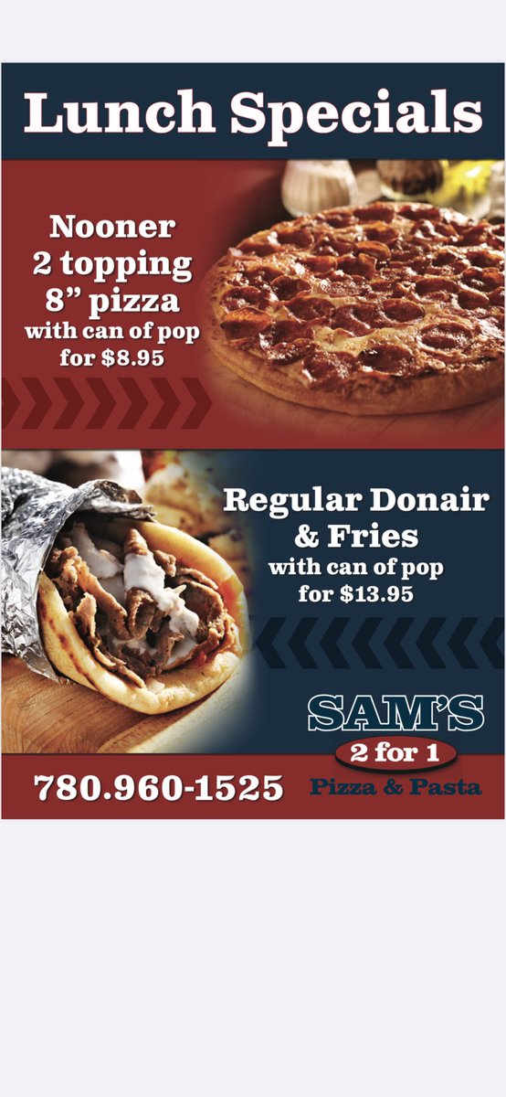 Sam's 2 for 1 Pizza & Pasta tweet media