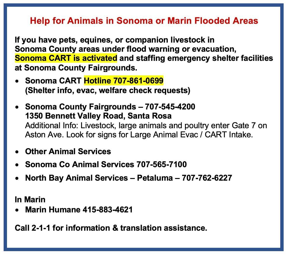 Sarah_Stierch's tweet photo. 🐎 🐐 🐄 NEED HELP EVACUATING ANIMALS IN MARIN OR SONOMA COUNTIES?
See below for evacuation information and spread the word. Image courtesy of the Halter Project.
#CAwx #Sonoma #Marin #SonomaCounty #MarinCounty https://t.co/ueUwrNkL6C