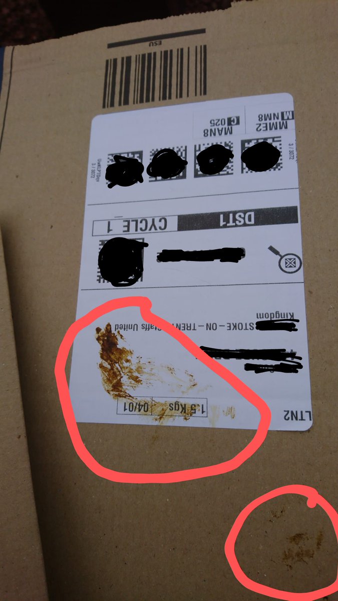 Tom Coburn (@tomc_scfc) on Twitter photo Hi <a href="/AmazonHelp/">Amazon Help</a> how do I go about speaking to someone about a parcel I had delivered today? Arrived with what appeared(there was also a smell) to be poo smeared on the packaging?🙃 Hi <a href="/AmazonHelp/">Amazon Help</a> how do I go about speaking to someone about a parcel I had delivered today? Arrived with what appeared(there was also a smell) to be poo smeared on the packaging?🙃