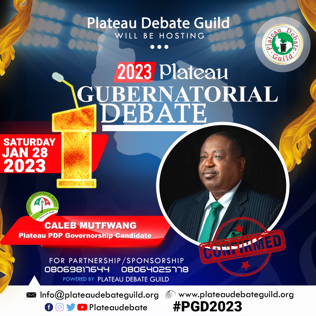 LepzyP's tweet photo. Plateau Debate Guild has confirmed the attendance of the candidates come January 28th, 2023. https://t.co/5Ot1PSkiKH