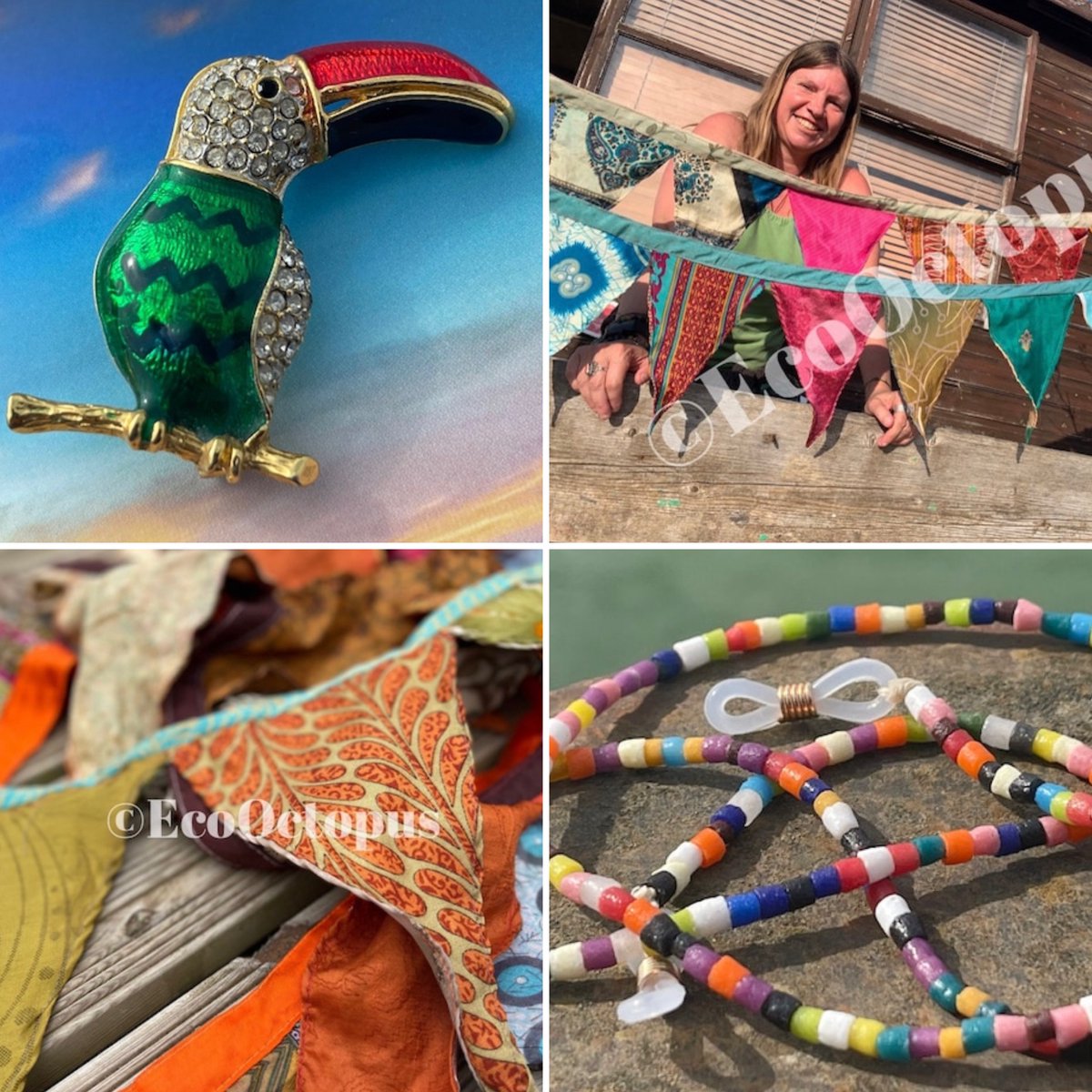 Eco conscious jewellery, recycled bunting and so much more! To see all, please go to etsy.com/uk/shop/EcoOct… 💚♻️

#earlybiz #elevenseshour #MHHSBD #bohohippie #goeco