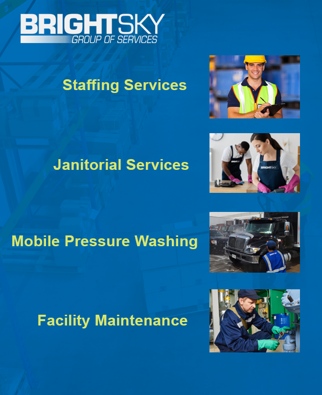 BrightSkyInc's tweet image. Our business is maintaining Your business!!!
Contact us at (708) 830-7233 or visit brightskyinc.com
.
.
.
.
 #singlepointofcontact #staffingservices #janitorialservices #truckwashing #facilitymaintenance #securityservices #nationwide #BrightSkyGroupofServices