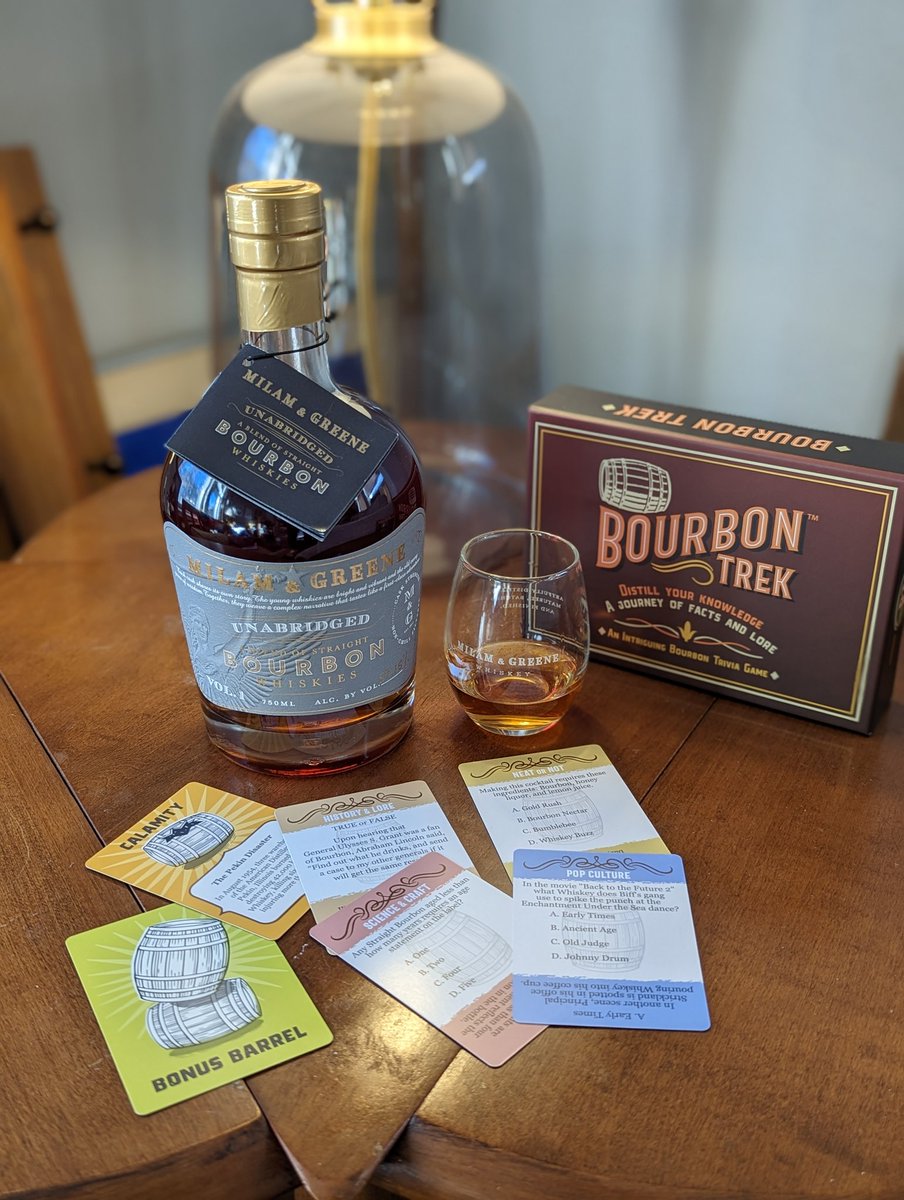 Taking a one-day break from #ryeyuary to celebrate #nationaltriviaday 

I met the creators of Bourbon Trek at Whiskey Washback in DC and completely geeked out. Of course I had to pour a dram of what I consider @MilamandGreene's 'nerdiest' bourbon: Unabridged Vol. 1 🥃