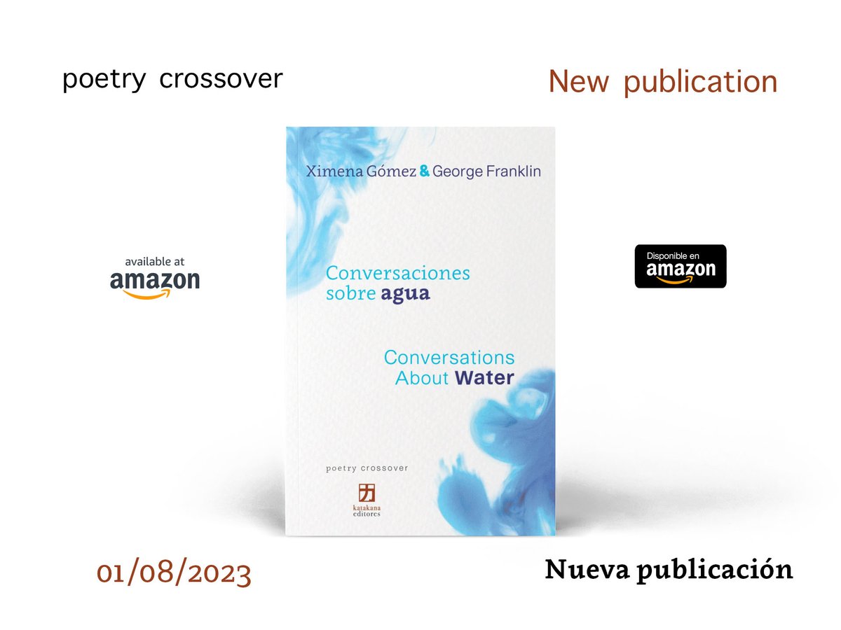 ¡Este fin de semana!
This weekend!
Conversaciones sobre agua/Conversations About Water de/by Ximena Gómez &amp; George Franklin <a href="/GFromenteau/">Gregory Fromenteau</a> 

#novedadeditorial #NewRelease #poesía #poetry