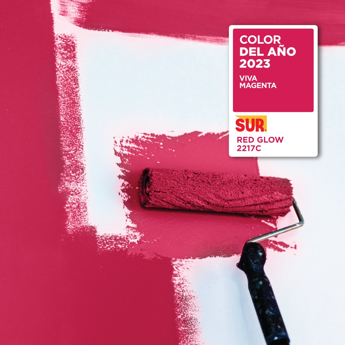 surelsalvador's tweet photo. 𝗥𝗘𝗗 𝗚𝗟𝗢𝗪 𝟮𝟮𝟭𝟳𝗖 de nuestro #Surmix  está inspirado en el 𝗖𝗼𝗹𝗼𝗿 𝗱𝗲𝗹 𝗮ñ𝗼 𝟮𝟬𝟮𝟯  I PANTONE 18-1750 Viva Magenta ¡Atrévete a experimentar este color al renovar tus espacios con esta tendencia!
#ElMundoDeSolucionesSur #Pantone2023 #VivaMagenta2023 #Colordelaño https://t.co/ZlRWtZnwiX