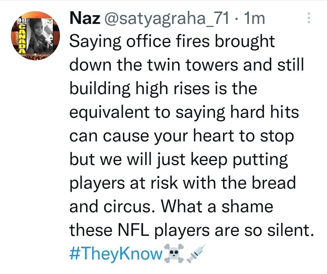 satyagraha_71's tweet photo. @DiedSuddenly_ Oh the spin on this is going to epic. Well if it's not the juice then what, the hit? And if it's the hit, this sport needs to be cancelled ๐คoh but wait you can't lose ALLLLL that money. It will be a rare heart condition with no underlying reason.
#ScienceForSale https://t.co/PlOnYsYBl9