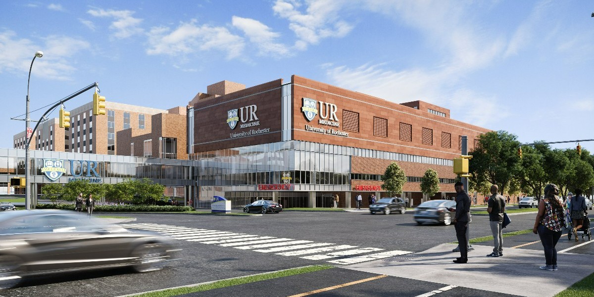 UR_Med's tweet photo. As we enter 2023, here's a look toward the future.
The #StrongMemorial Hospital expansion will triple the size of the emergency department and feature a 9-story in-patient tower.
🗞 https://t.co/r7P4JUw4pk https://t.co/hVCqrQpdti