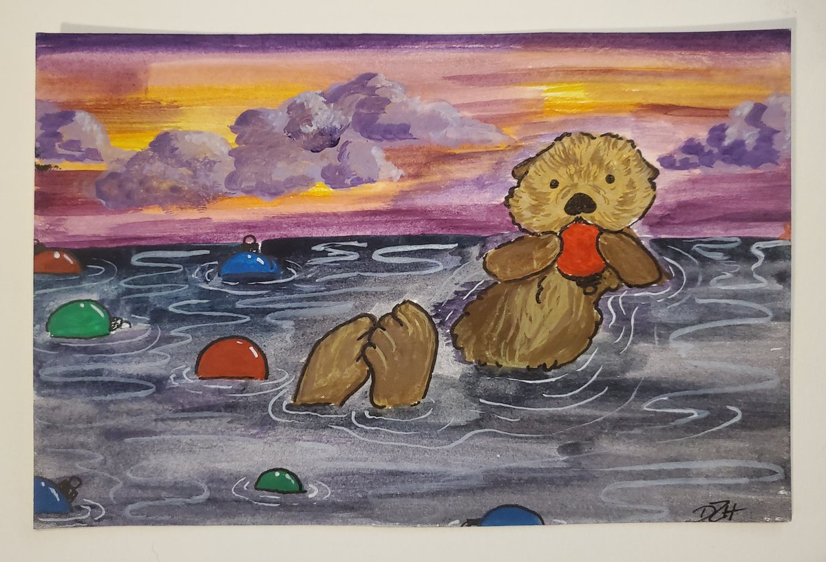 dzh_art's tweet photo. Four of the hand painted cards i sent out for the holidays this year! There were over 20 in the end, but i will likely only post some highlights! https://t.co/NT1oVnwnYb