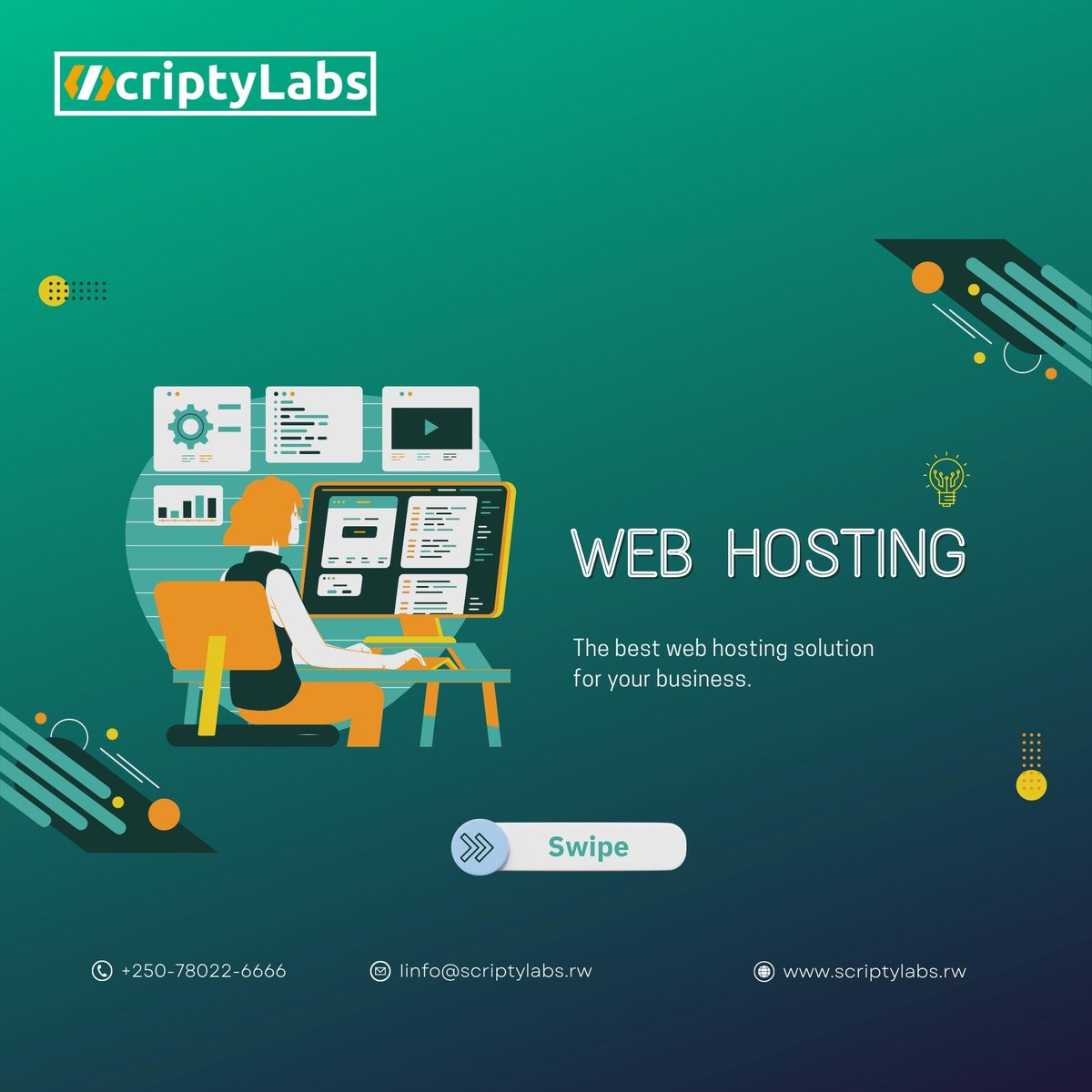 ScriptyLabs's tweet photo. ScriptyLabs Inc is Wen Hosting Platform aims to help everyone who goes online to succeed, by offering some of our freemium features...  have a look :)  >> 

#webhosting #succeed #digitalizeyourbusiness  #rwanda #freewebsite #ScriptyLabs #RwOT   #smallbusinessowner  #startups https://t.co/Aa5nJ7Qg7h