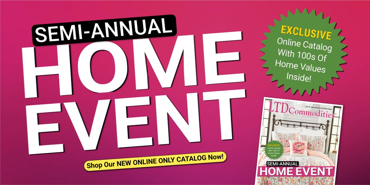 Our NEW catalog has arrived! Shop our Semi-Annual Home Event and save on over 200 values. 
shorturl.at/fjtZ4