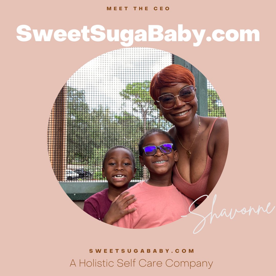 1sweetsugababy's tweet photo. Hey yall hey! I’m Shavonne and the CEO of Sweet Suga Baby. I am a mommy to two amazing intelligent boys and a mental health therapist.  Self Care changed my life by helping me rediscover who I was. It's nice to meet you. 
https://t.co/JmnAiwvkQ0 https://t.co/CLGzV1tNVr