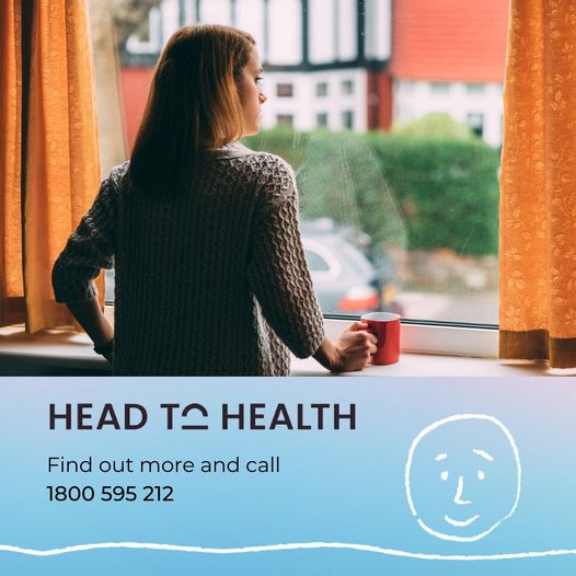 Head to Health provides free mental health support, connecting you to the right mental health information, counselling and available services for your needs.
If you're struggling you might benefit from some support. Call 1800 595 212 or visit bit.ly/3jiMkT8