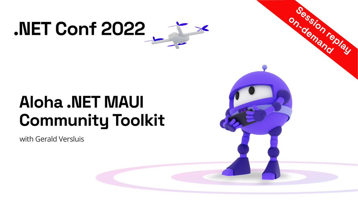 dotnet's tweet image. The .NET MAUI Community Toolkit is an essential plugin for every #dotNETMAUI app. 

In this #dotNETConf session replay, we learn a bit about the history of the Community Toolkit(s), what you can do with it today and how to get started yourself.

🎥 msft.it/6012eemga
