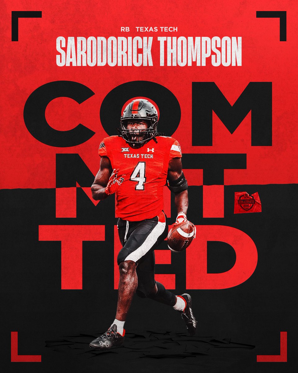 Catch him if you can! @Sarodorick⚡️ 2,664 yards rushed and 41 touchdowns in his five years at @TexasTechFB 👏 Welcome, SaRodorick 🤝   #NFLPABowl | #Path2Pasadena | #WreckEm