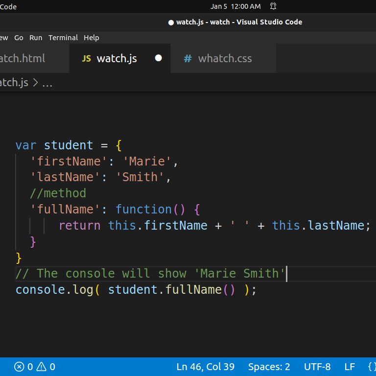 NformiPolycarp's tweet image. Objects values can be functions. In this case we call them methods. Methods can use other object properties using the keyword this.

#caasitechacademy
#CDEV
#100DaysOfCode  day 18