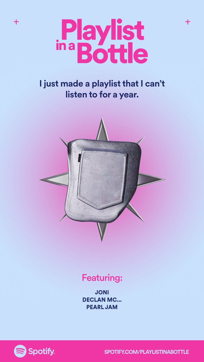 agam_euy's tweet photo. I just made a musical time capsule I can’t open until 2024.
Make yours with Playlist in a Bottle by Spotify: https://t.co/CJZcpbUJ2u
#PlaylistinaBottle
https://t.co/GkxBgftRw6 https://t.co/2c1EXdau9a