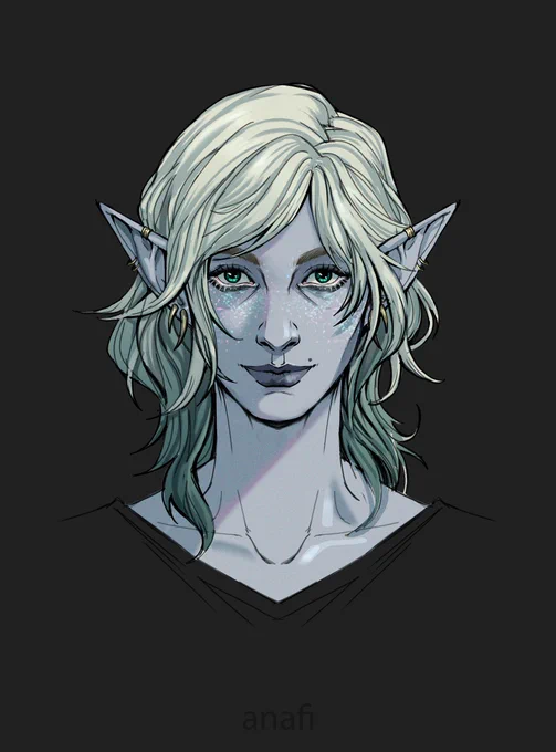 plus my first art of adult Delor vs newer version I did when I started playing her in our current campaign 