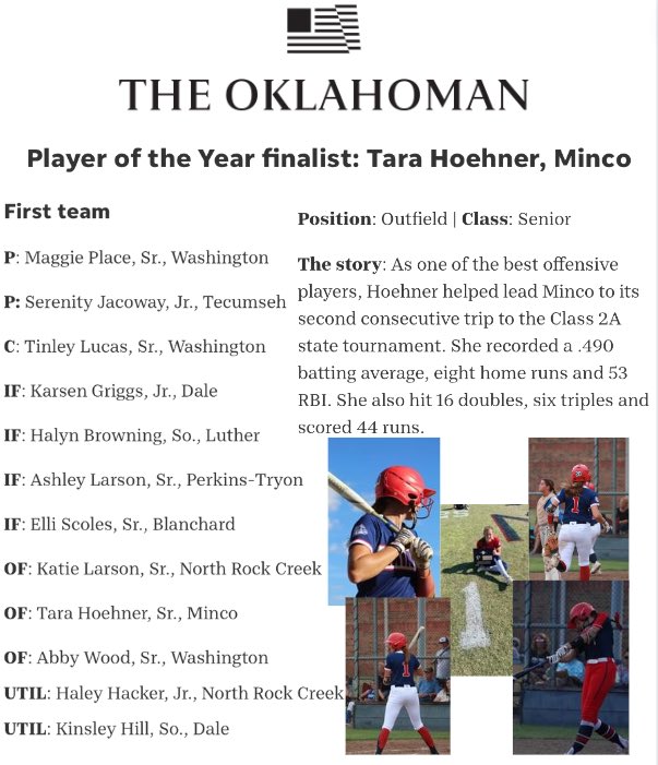 Honored to have been chosen as a finalist for Player of the Year and to be selected for the Little All City 1st team!