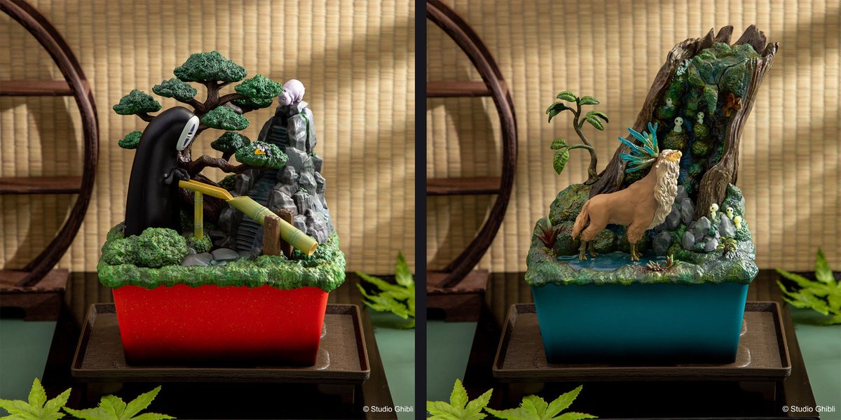 New Studio Ghibli toys : battery-powered bonsai displays capable of  replicating rain, fountain, and waterfall effects. https://t.co/uT4v83EdT8