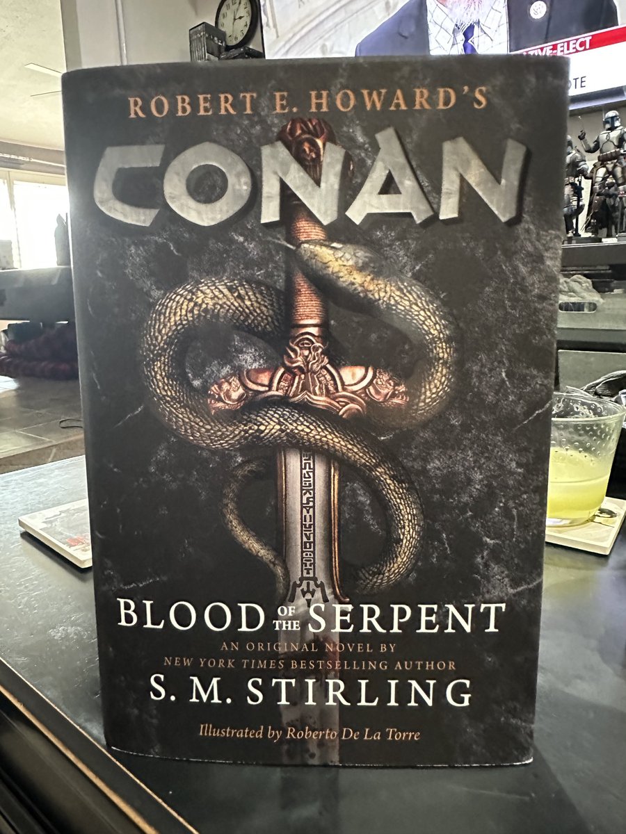 Finished Conan blood of the serpent. I really enjoyed it and I can’t wait for future books.#Conan #SMStirling #bloodoftheserpent ⁦#Robertodelatorre #Crom