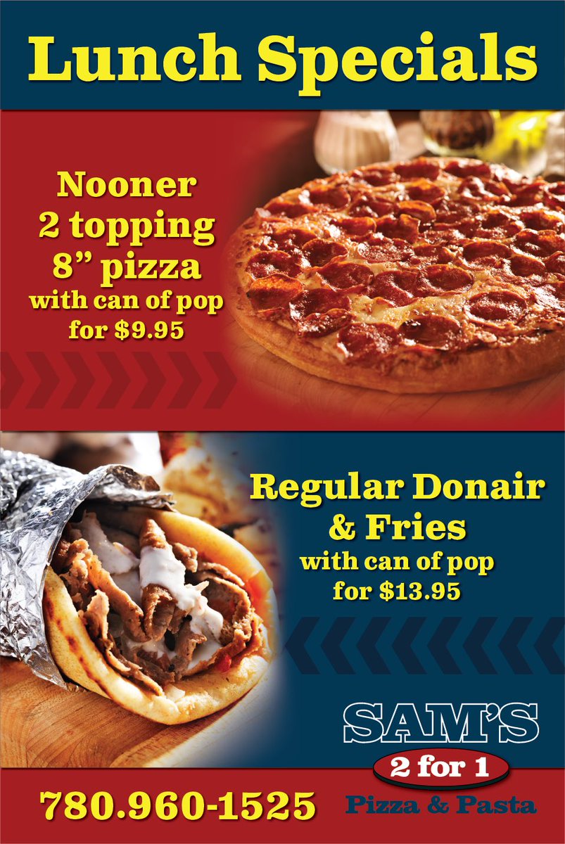 Sam's 2 for 1 Pizza & Pasta tweet media