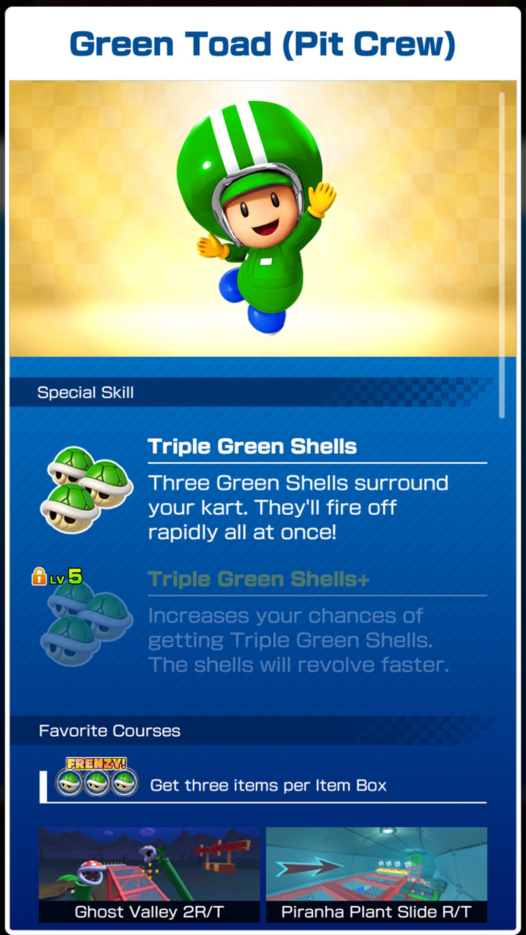 Mario Kart Tour on X: "The ? Block Mii Racing Suit and new Green Toad (Pit  Crew) driver are here! Get them as rewards for placing high in the ranked  cup during