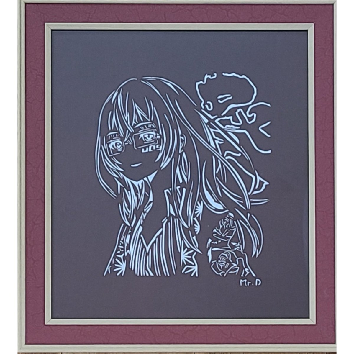 MeNTerDaiSuKe's tweet image. 6/
🎨新作型紙アート🎨

昨年、お世話になった方への贈呈作品です❤️

@chu_nisshi さん‼️
完成😆😆😆
#型紙アート
#NFT
#伝統文化