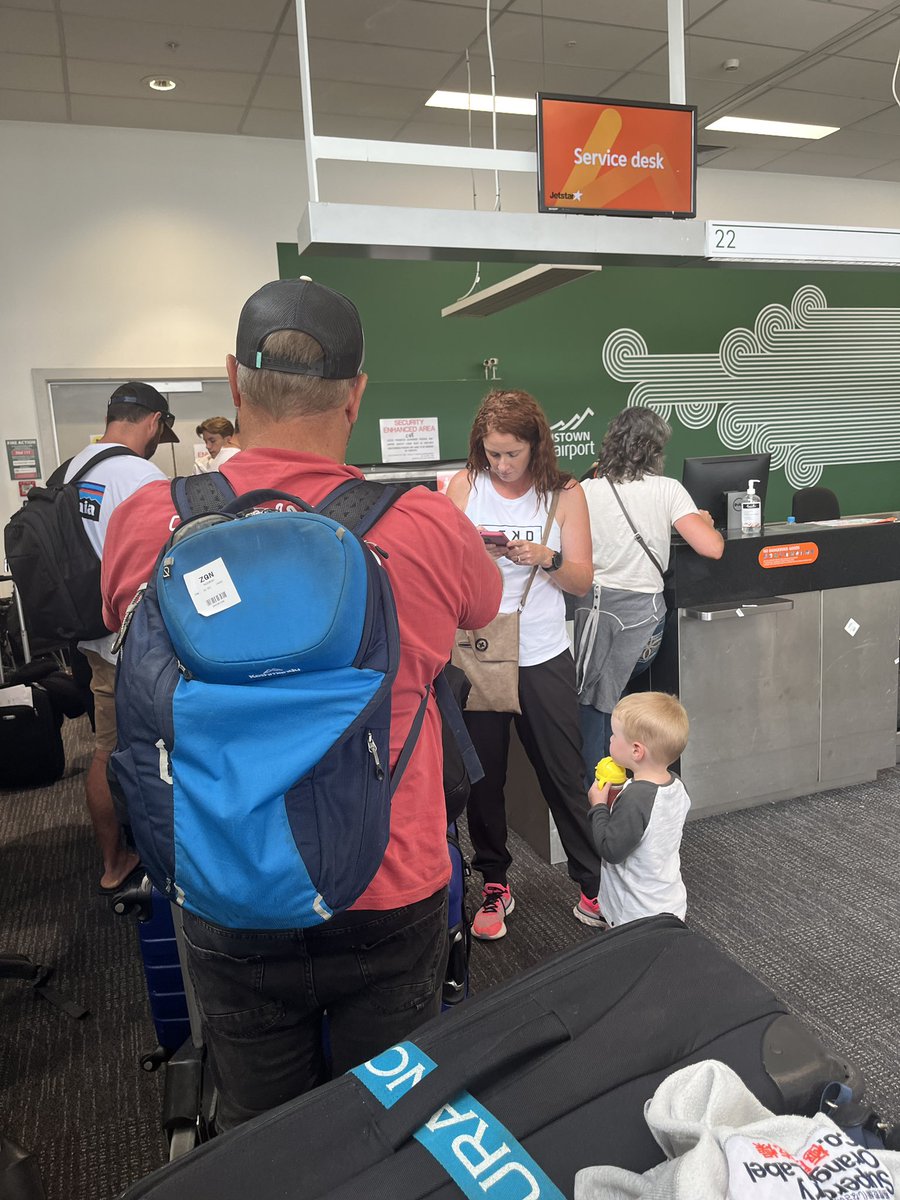 ByrneitJack's tweet photo. @JetstarAirways Absolutely scandalous booking management. Flights booked 6 months ago and arrived 2hrs before our flight to be told that our seats have been given away from Queenstown - Gold Coast. Overbooked by 20 people who are all now stranded in Queenstown. https://t.co/2cTpD1EKm5