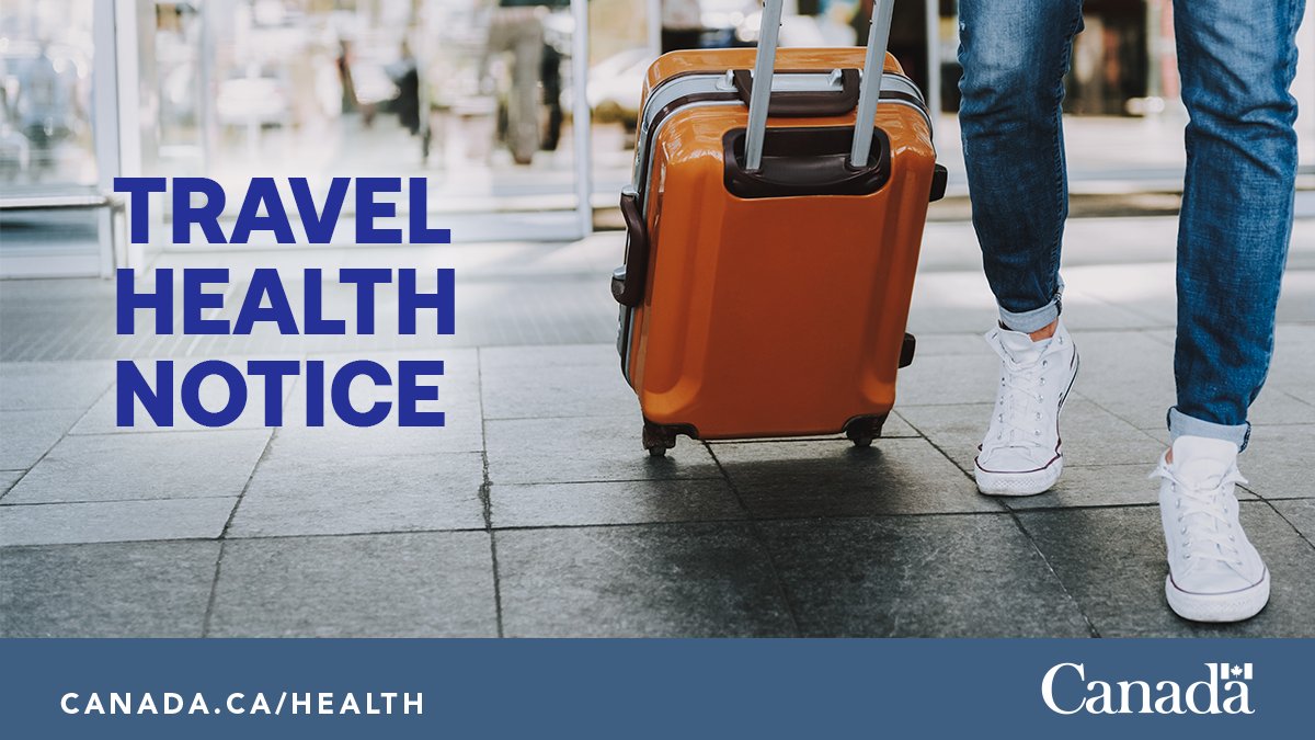 Planning a trip abroad? A reminder that a level 2 #TravelHealthNotice is in place for COVID-19 related to travel to all countries. For more information on how to protect yourself from #Covid19 while travelling: ow.ly/Fw8g50MiJQv