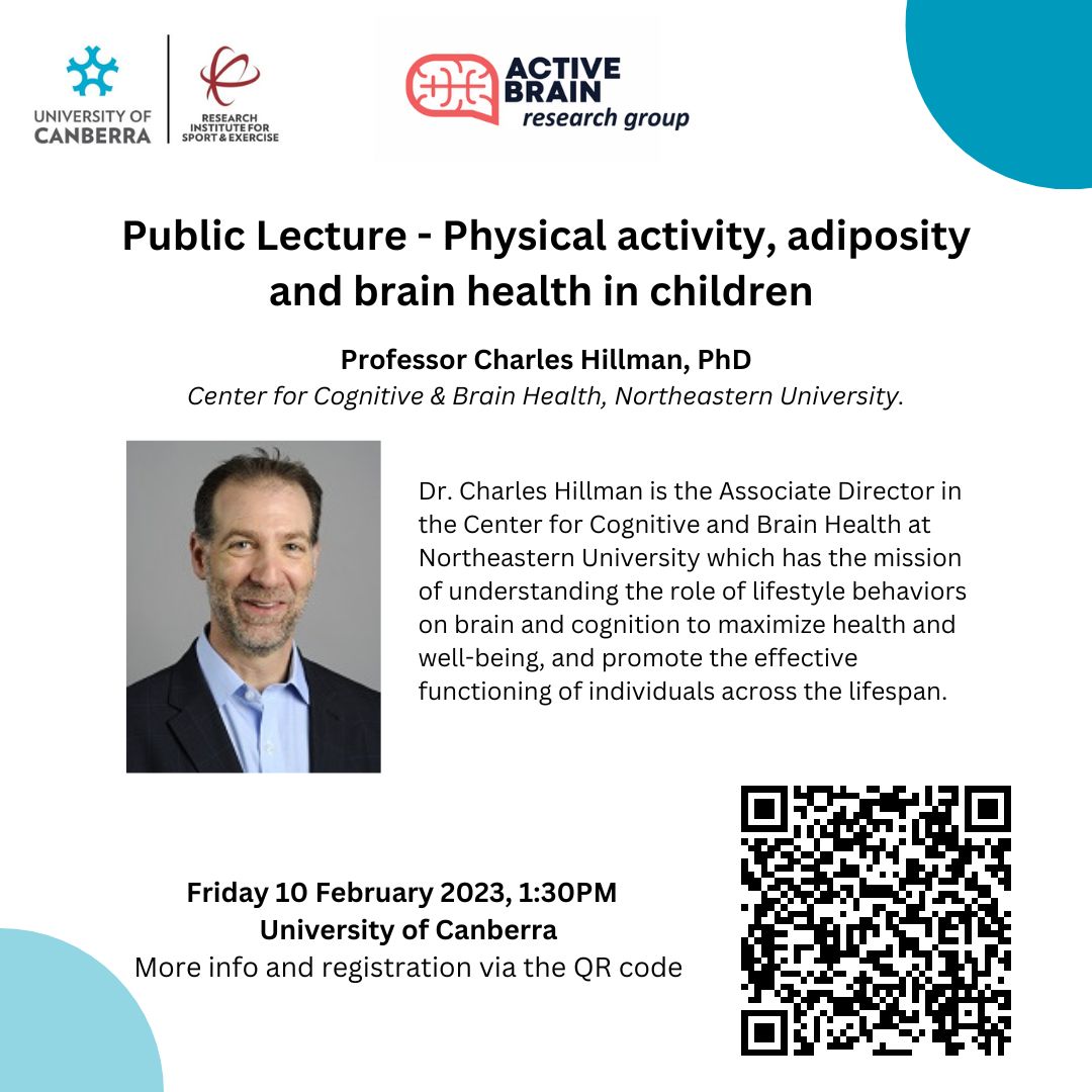 ActiveBrainUC's tweet image. We're excited to be having @CBHLab visit the ActiveBrain lab next month! Make sure you register to attend Dr Hillman's public lecture at: buff.ly/3vFmT16

#physicalactivity #brainhealth #activebrain #unicbr