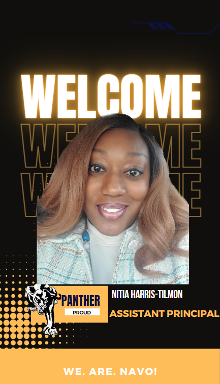 Navo_DISD's tweet photo. Panther Nation, please join me in welcoming our new assistant principal, Mrs. Nitia Harris-Tilmon. We are so excited that she is joining our admin team. https://t.co/w7TXYDVB8T