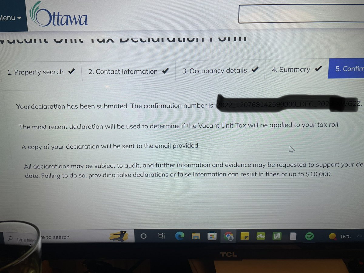 Hey, <a href="/ottawacity/">City of Ottawa</a>, given you’re forcing 10s of thousands of us to complete this unnecessary vacant unit declaration &amp; fund the bloated bureaucracy supporting it, you might thank us once we’ve done so instead of threatening us with fines (again.) <a href="/_MarkSutcliffe/">Mark Sutcliffe</a> #WasteOfTaxDollars