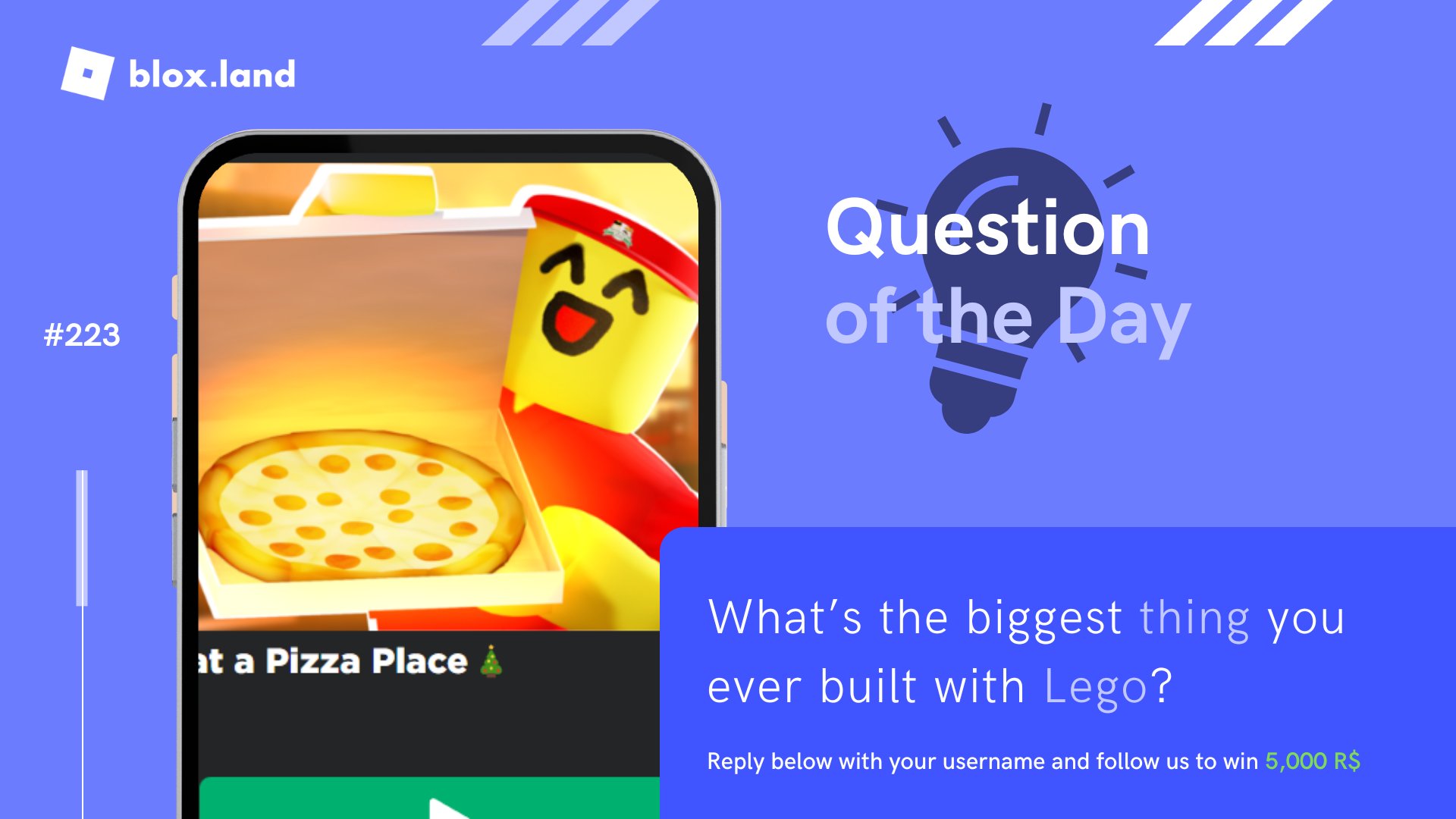 BLOX.LAND on X: ❓ Question of the day ❓ #qotd What was the last dream you  can remember about? 💭 Reply below for a chance to win our weekly 5,000  #robux #giveaway!