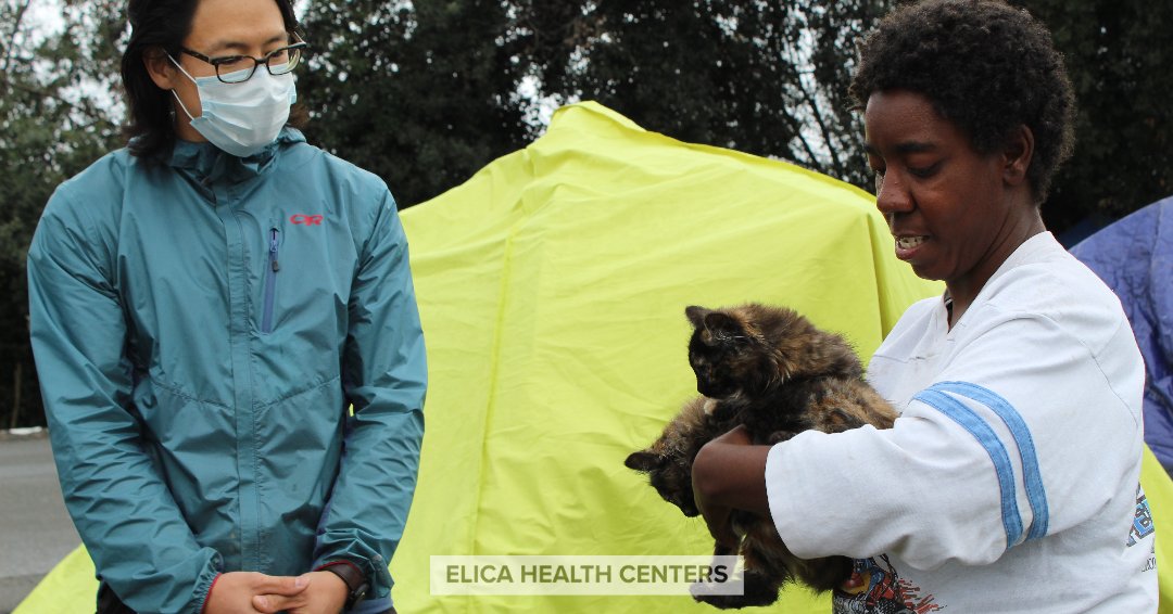 elicahealth's tweet photo. On Thursdays and Fridays, our vet takes care of the pets of our homeless neighbors.

🐾If you or someone you know is homeless and has a cat or dog, please call or text 📞 (916) 205-3858 if you would like our vet to come see your furry little loved one. 🐱 
https://t.co/ccFHrnMeaI https://t.co/Nn34DBEPmx