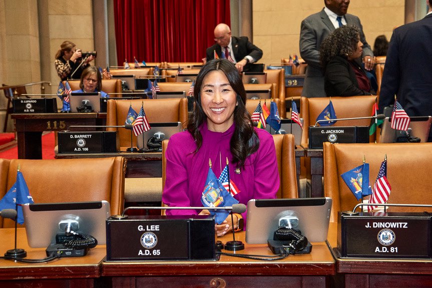 graceleefornyc's tweet photo. Today I was officially sworn in as an assemblymember and voted to make Carl Heastie our speaker (in just one vote). Ready to get to work! https://t.co/gNMF3FHVJX