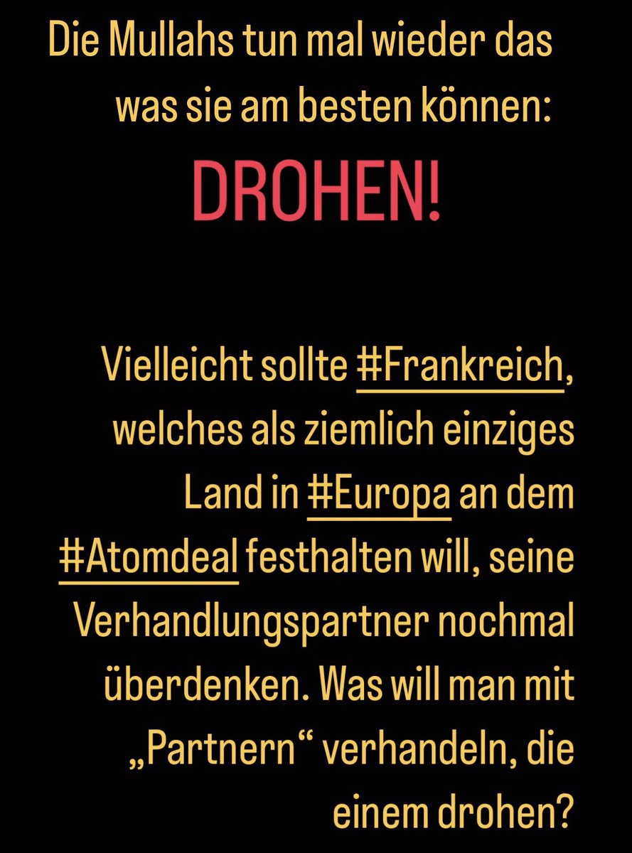 basstard1's tweet photo. IR-Außenminister fühlt sich provoziert von neuer #CharlieHebdo Sonderausgabe und droht #Frankreich, welches als einziges Land in der #EU, am #Atomdeal festhält. Schlau?
#IranRevoIution #OpIran #MahsaAmini https://t.co/IQBvS1qwnf