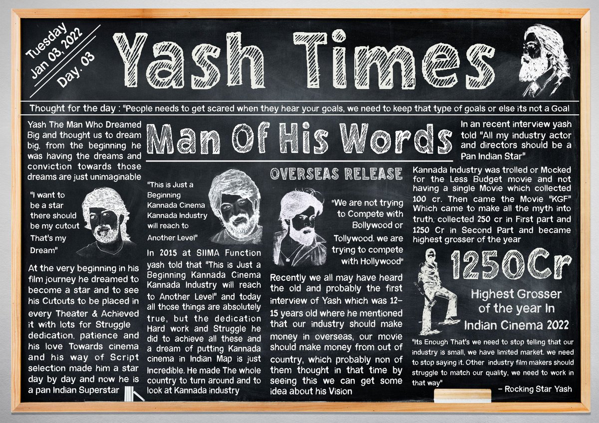 YashBossVideos's tweet photo. Man of His Words - @TheNameIsYash BOSS 😍
Here is The Third Chapter of #YashTimes 
#YashBOSS #Yash19  @TheNameIsYash https://t.co/wGuwjZZS6S