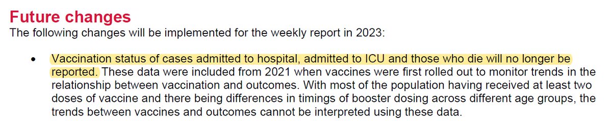 NSW Health has made a decision to stop publishing hospitalizations and deaths by vaccination status. They state that the data is no longer valid to relate vaccination status and outcomes. If you read this thread, the relationship between vax status and outcomes should be clear.