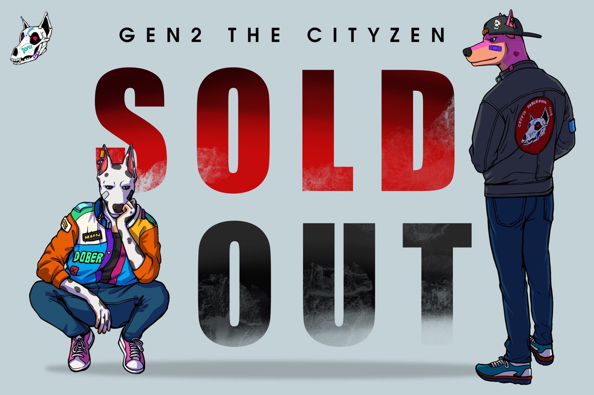 cryptodoberman's tweet photo. We just SOLD OUT of Gen 2 😎🦴
https://t.co/U5He82TxVH
#woof #dobers https://t.co/Gzw0RZn9uS