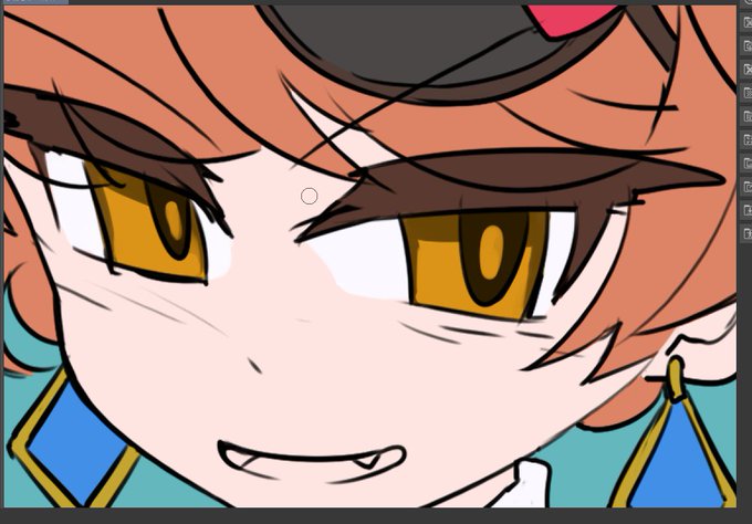 瞳の描き方にどうも違和感があるんだよな。う～む 