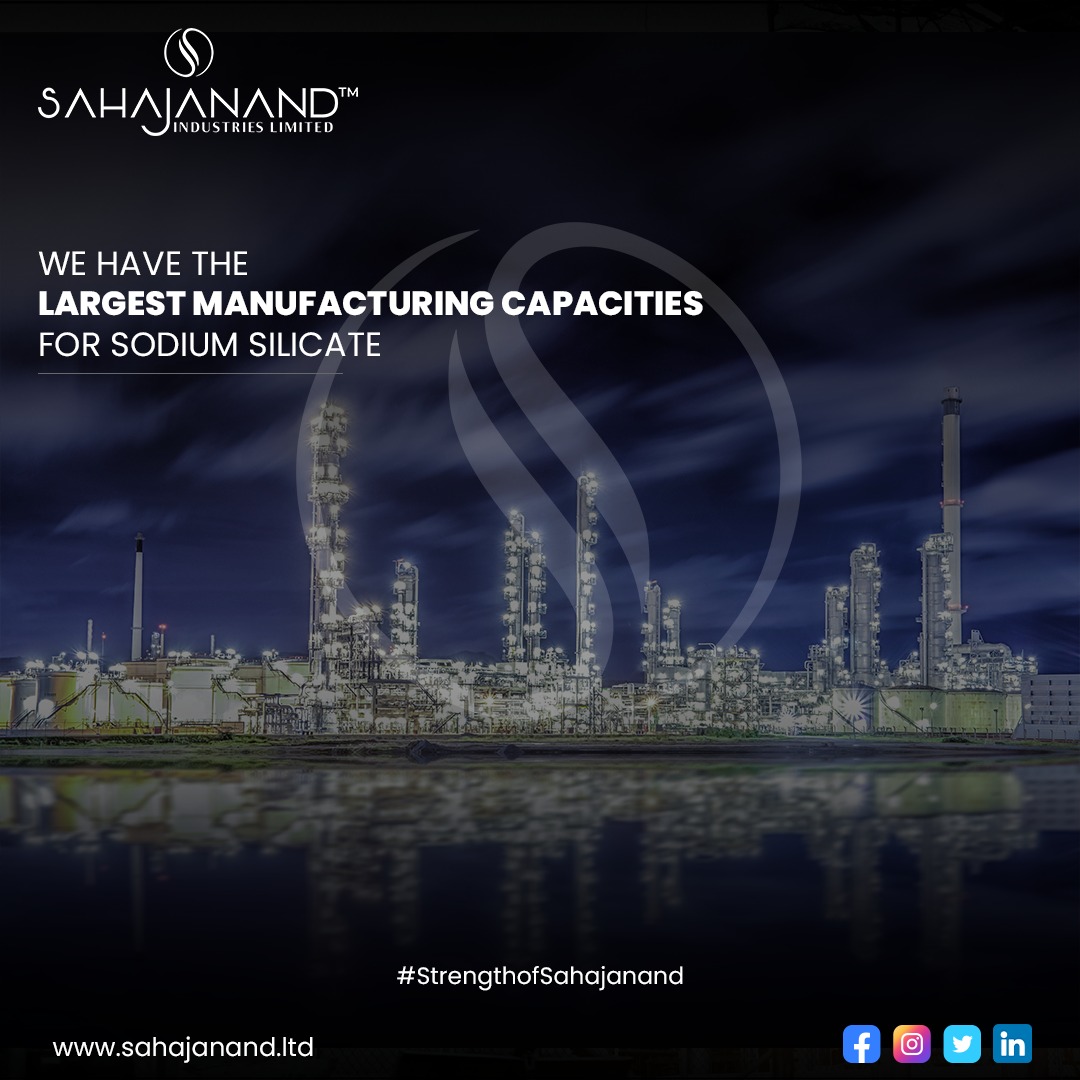 sahajanand_ind's tweet photo. From the latest technologies to the efficient workforce, we have updated 5 plants to manufacture the variants of the Sodium Silicate that simplifies the routine of human begin. 

#StrengthofSahajanand #Supply #SodiumSilicateSupplier #QualitativeWork #Working24*7 #Industries https://t.co/fWLuPcgHhE