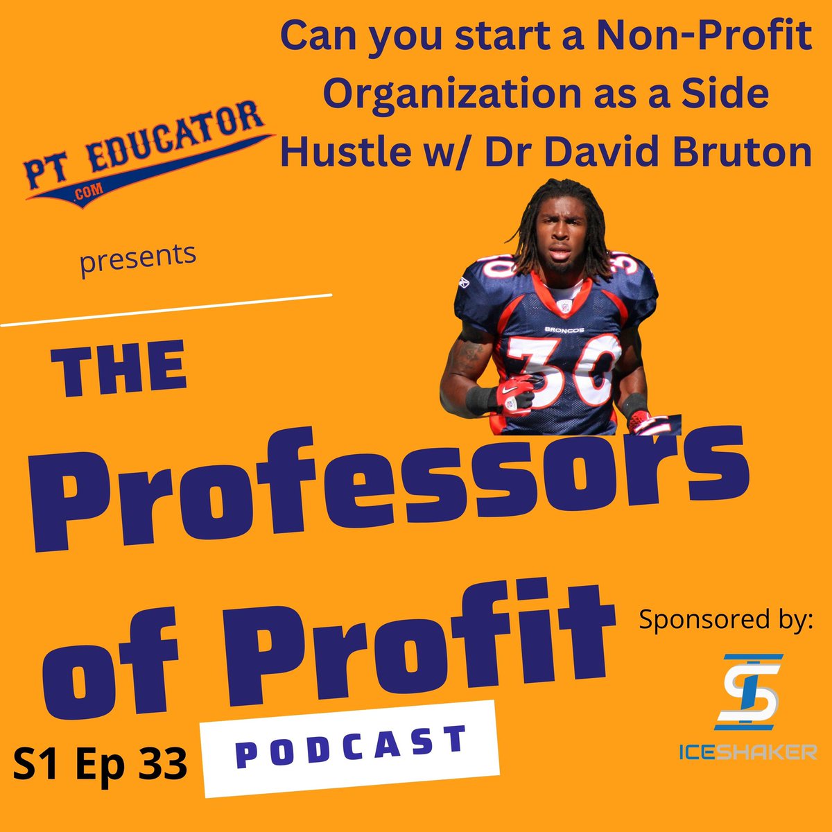 PTEducator's tweet photo. From #NFL to #DPT an adding on a #NonProfit to boot! @D_Brut30 helps educate you on starting a non-profit as a side gig
#ProfessorsOfProfit #podcast https://t.co/t2t1TXQSuw