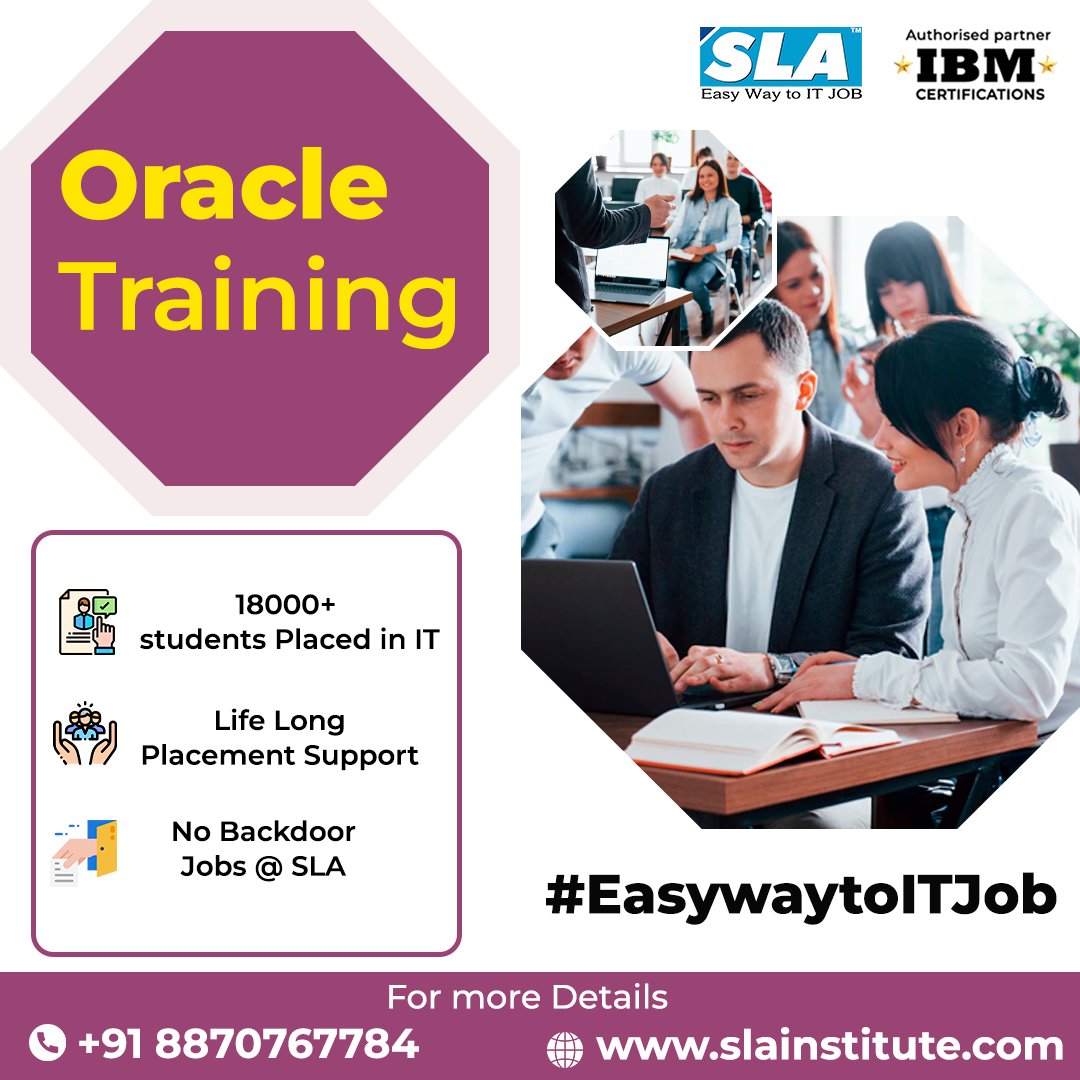 Slainstitute's tweet image. Put an end to your learning desire and extend your career with SLA&apos;s IBM Certified Oracle Training.
🌏: slainstitute.com/oracle-trainin…
📞: +918870767784

#oraclecourse  #slainstitute #sla #trainingcourses #courses #institute #onlineclasses #offlineclasses #Bestsoftwarecompany #career