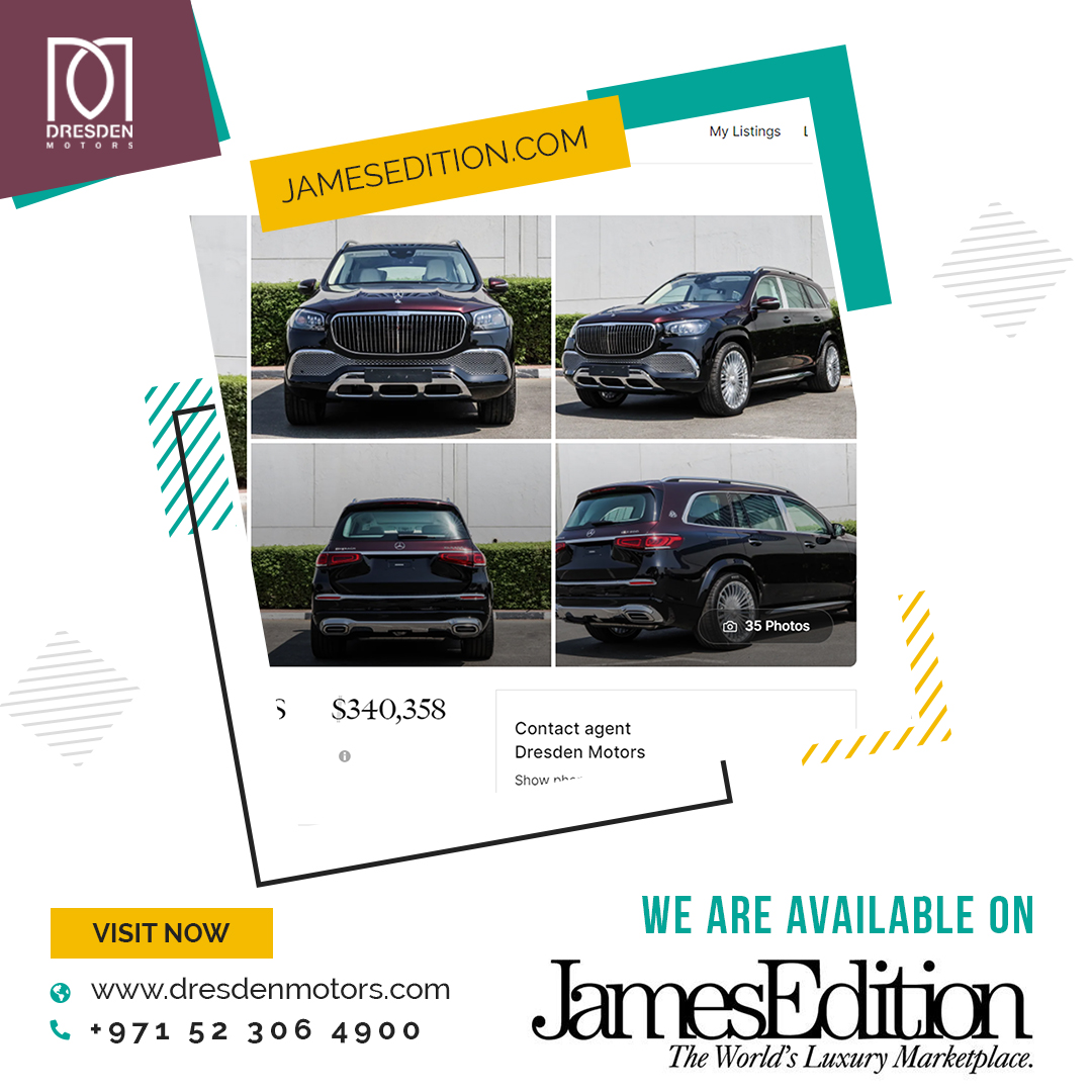 dresdenmotors's tweet photo. 🙂We joined JamesEdition as it provides us with an opportunity to present our #Supercars to an internationally targeted market of #luxury purchasers.
.
.
#dubai #dresdenmotors #jamesedition #carslover #dubaimarina #carslover #uae #mercedes #maybach https://t.co/gUMfiu4p6L