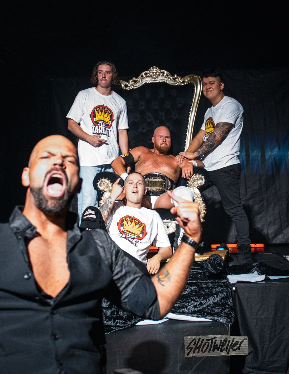 SHWAPerth's tweet photo. Last month @Target_Tour made history defeating @Shotgun_EPW at Re-Awakening to become a 2 x SHWA Heavyweight Champion 🏆

Who do YOU think will challenge the "King of the Carnies" for the richest prize in the S.H.W.A at #Ascension?

🎟️ Tix - https://t.co/FI5rMVZi5C https://t.co/LWzbIPuUnm